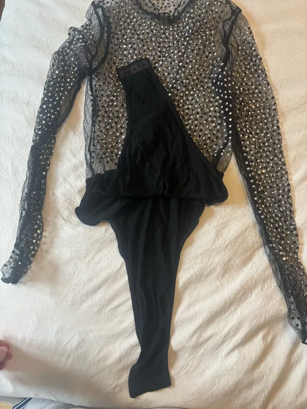 SheIn Mesh bodysuit with Studs - Image 3