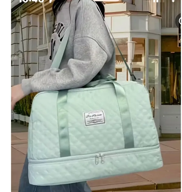 Women's Unbranded Duffle Bag Medium Green Travel - Image 3