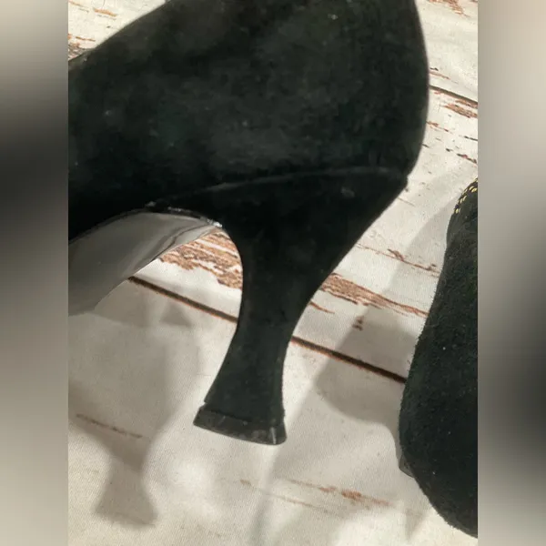 Vintage Ellemenno Leather Sherry Black Pumps‎ - Image 11