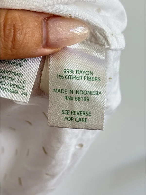 Lilly Pulitzer Branson Button Down Top Resort White Metallic Women's XL Ruffle - Image 5