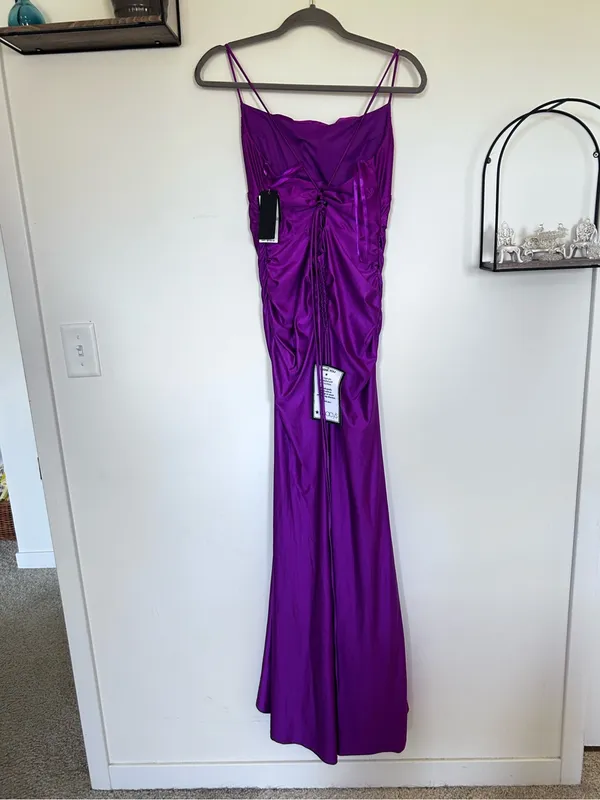 NWT City Studio Magenta Strappy Maxi Formal Prom Homecoming Dress Size 15/16 - Image 2