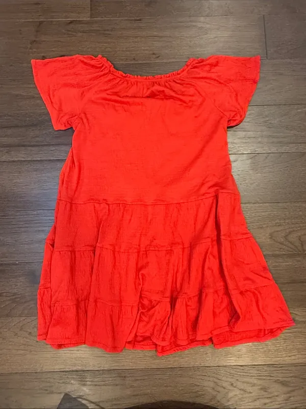 Max Studio Bright Red Tiered Mini Casual Dress Size XS - C31-061 - Image 5