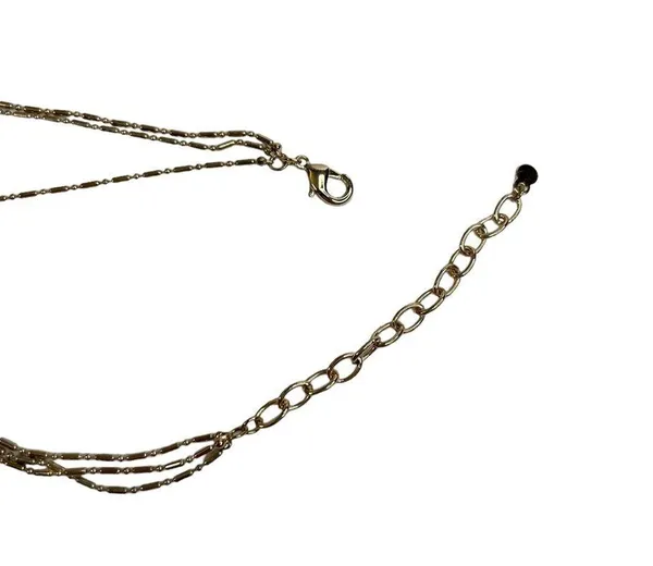 Baublebar Oval Druzy Gold Tone Multi Chain Layered Necklace - Image 10