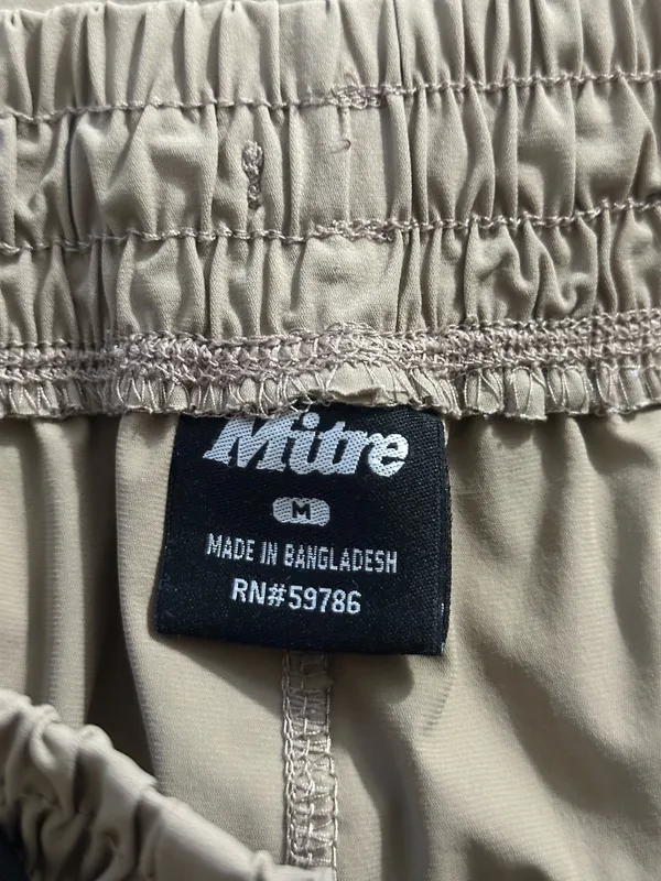 Men's Drawstring Joggers in Khaki with Zip Pockets - Image 4