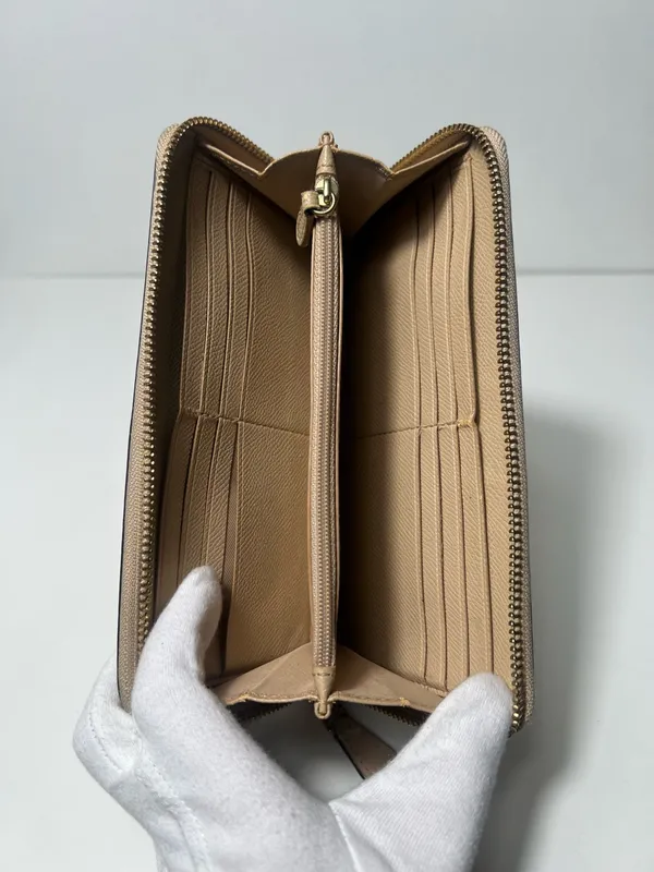 Coach Crocodile Embossed Leather Accordion Zip Around Long Continental Wallet - Image 8