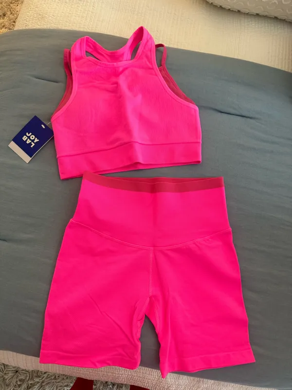 JoyLab Sports Bra and Biker Shorts Set - Image 3