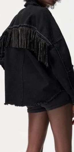 Oversized SHINY FRINGE JACKET ZARA - Image 2
