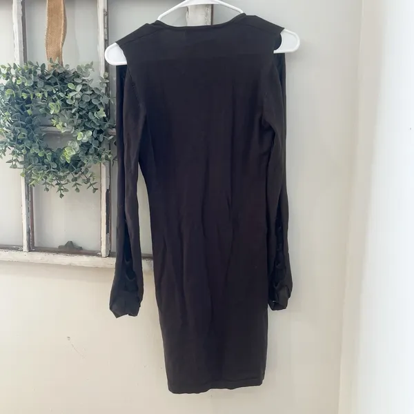 Runaway The Label olive green bodycon mini dress long sleeve cutout details XS/S - Image 5