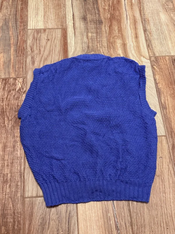 Pendleton Vintage Blue Wool Cable Knit Sweater Vest - Image 3