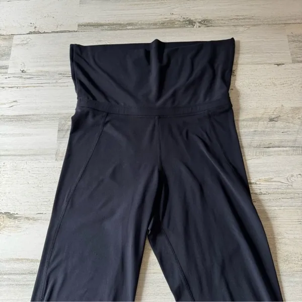 🍁 Sweaty Betty Maternity Cropped Leggings Ruched Ankle‎ Tight Black Small - Image 4