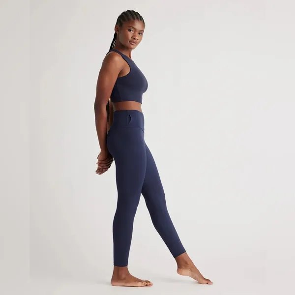 NWT Quince Women Ultra-Form High-Rise Legging Deep Navy Leggings XS 25” inseam - Image 4