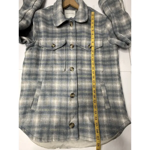 American Eagle Brushed Plaid Shacket Oversized Sz XS Grunge Flannel Boyfriend - Image 4