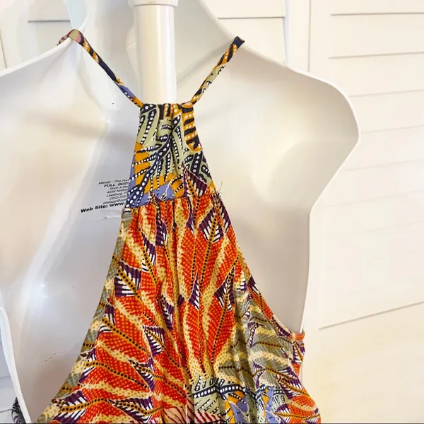 Jodi Kristopher Colorful Spring/SummerSpaghetti strap SundressSmall Boho Artsy Vacation Travel - Image 6