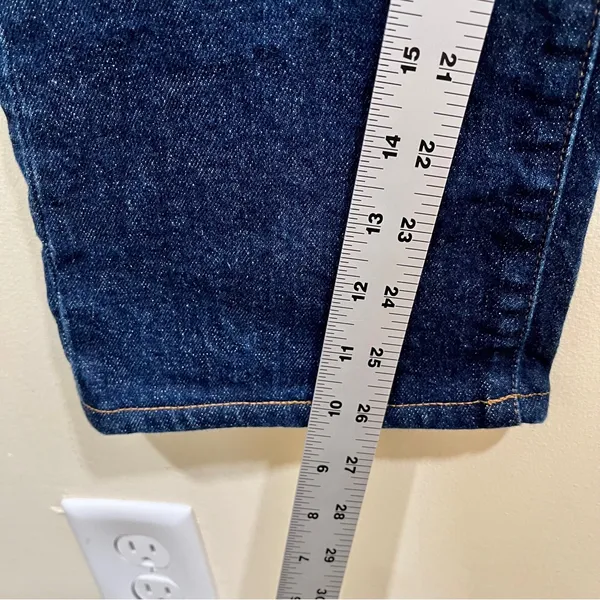 Madewell Women's The Curvy '90s Straight Leg Jeans dark blue wash denim size 23 - Image 5