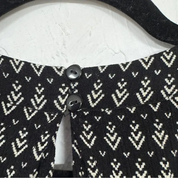 Lulus Black White Printed Tiered Romper Womens S Beachy Casual Summer Sleeveless - Image 6