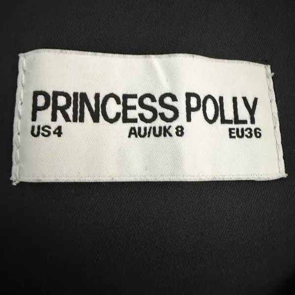 Princess Polly Cartwright Mini‎ Skirt Black Pleated Buckle Y2K Preppy XS US 4 - Image 8