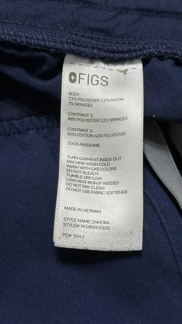 Navy Blue FIGS Zamora Jogger Scrub Pants - Image 4