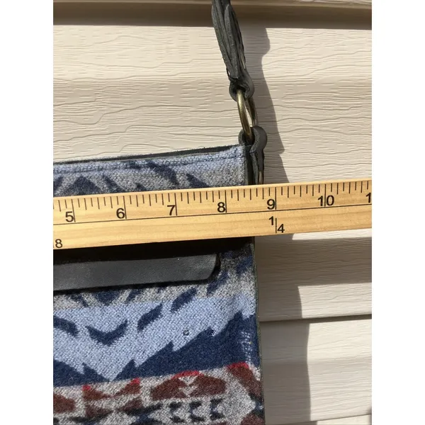 Pendleton Crossbody Small Wool Purse Satchel Handbag Wallet‎ Aztec Blue - Image 6