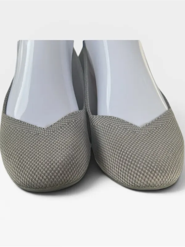 Rothy’s The Flat Gray Knit Ballet Flats Washable Sustainable Shoes 7.5 - Image 8