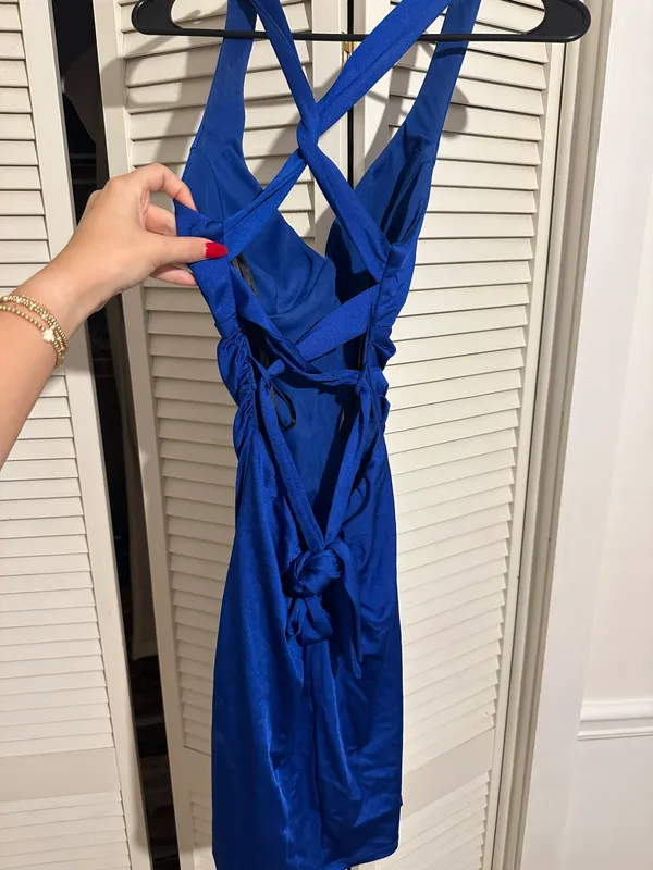 B Darlin Royal Blue Homecoming Dress - Image 2