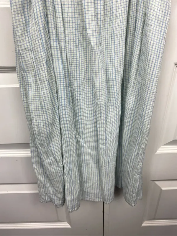 O’neill Sundress Slip Checkered Print Gingham Blue Small Spaghetti Strap Summer - Image 6