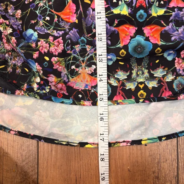 Lululemon Athletica Hotty Hot High Rise Skirt Skort Black Flowerscope Floral 4 - Image 11