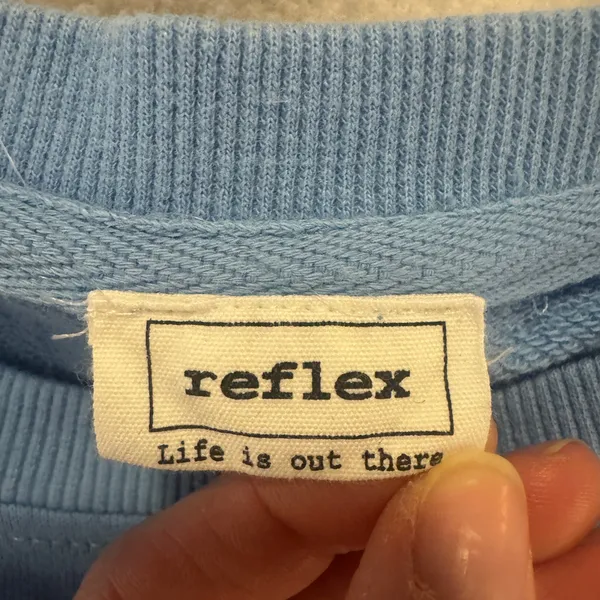Reflex Light Blue Crewneck Sweatshirt with Logo Tag - Image 3