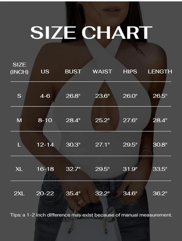 REORIA Butsmooth® Women's Trendy Sexy Criss Cross Halter Neck Sleeveless Thong Bodysuits - Image 4