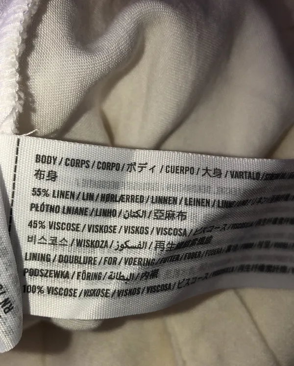 Abercrombie Cream Linen Shorts Large - Image 8