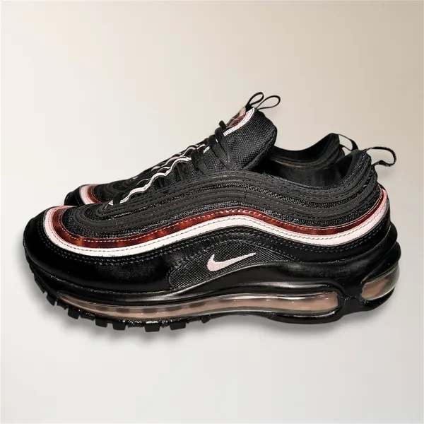 Nike‎ Air Max 97 Black Pink Rose Gold Sneakers Air Cushion Womens 7 CU4751-001 - Image 7