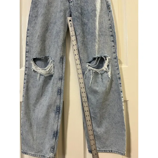 Good American Good 90s Relaxed Straight Leg Distressed Jeans Size 2/26 - Image 6