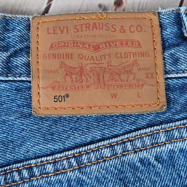 Levis Premium 501 Original 90s Straight Leg Jeans Medium Wash Blue W24 L30 A1959 - Image 8