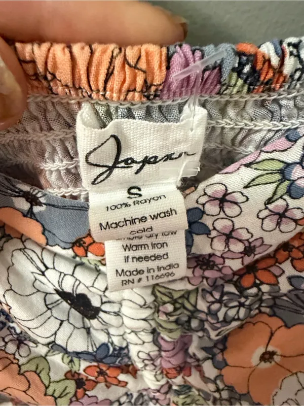 Japna Floral Bohemian Peplum Top – New Without Tags (Size S) - Image 6