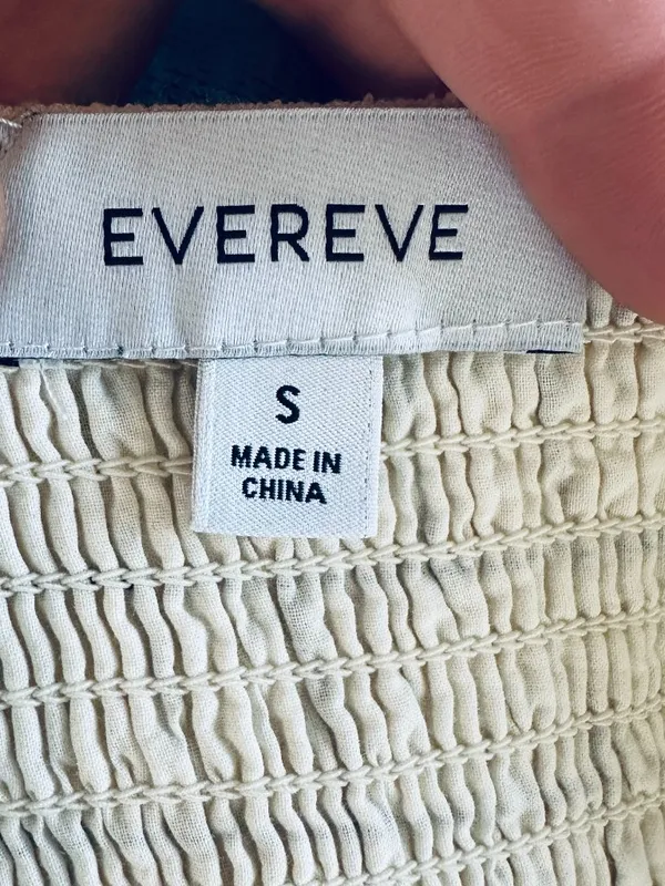 Evereve Window Pane Maxi Checkered Cream and Navy Sleeveless Dress Size Small - Image 9