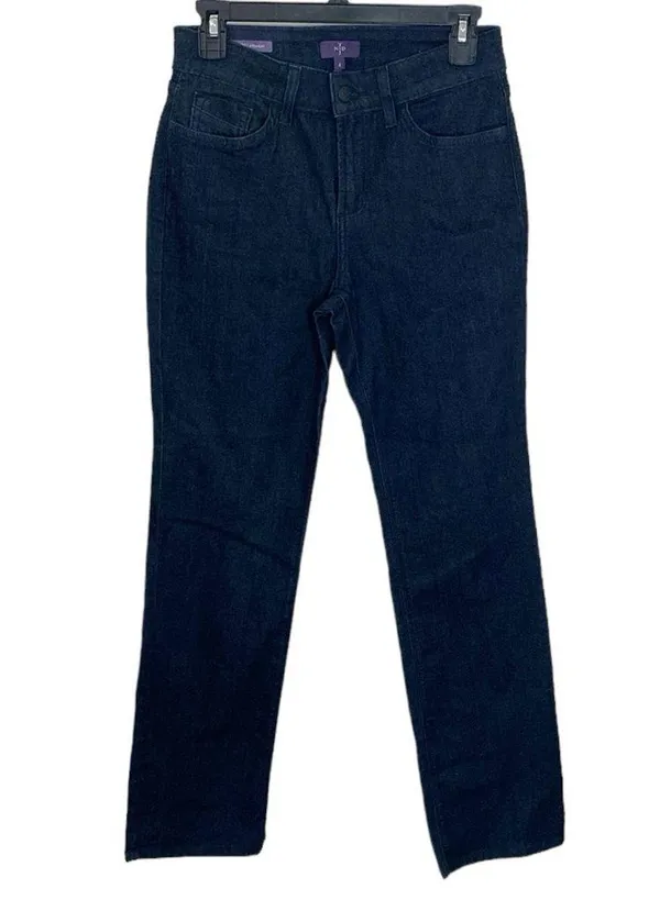 New NYDJ Marilyn Straight Jeans in dark wash size 4 short - Image 2