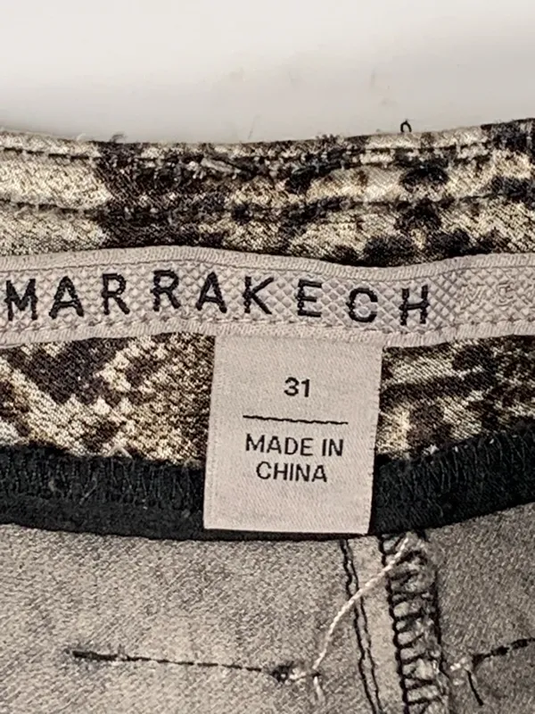 Marrakech Silky Jogger Pants 31 Snakeskin Print Lightweight Relaxed - Image 12