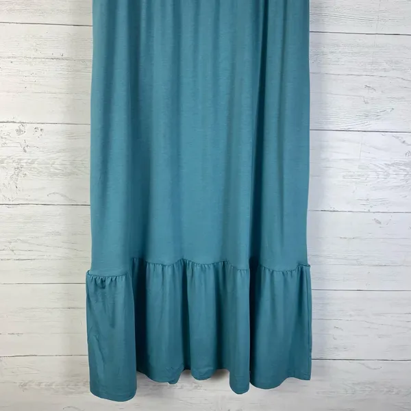 Zesica maxi dress blue sage sleeveless size M sundress with pockets - Image 6