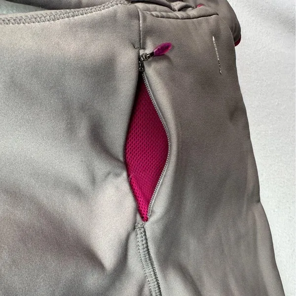 Salomon Half 1/2 Zip Hoodie Pullover Women's M Gray Pink Fleece Thermal Pockets - Image 7
