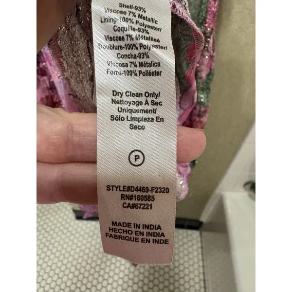 CIEBON Jennsen Ruched Flutter Sleeve Maxi Dress In Pink Size Small Floral - Image 9