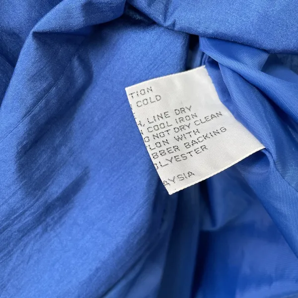 Vintage Weather Master Jacket Petite Size 10 Cobalt Blue Trench Rain Coat Preppy - Image 11