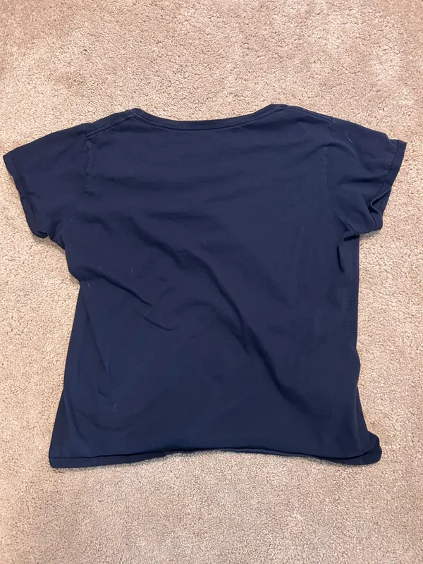 Vintage Navy Blue Graphic Tee Size M - Image 2