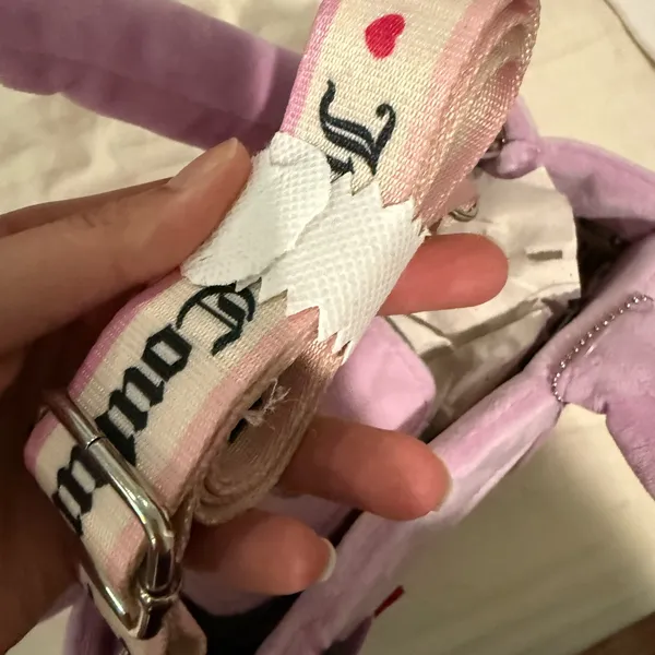 NWT! Juicy Couture Y2K Lavender Mini Tote with Heart Charm - Image 5