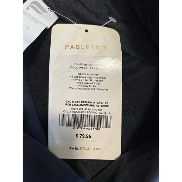 NWT Fabletics Oasis High-Waisted 7/8 Legging BLACK Size MEDIUM NEW w Tags‎ - Image 7