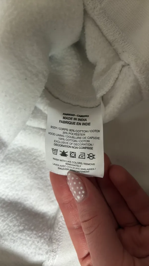 White Nike Hoodie Large - Image 6