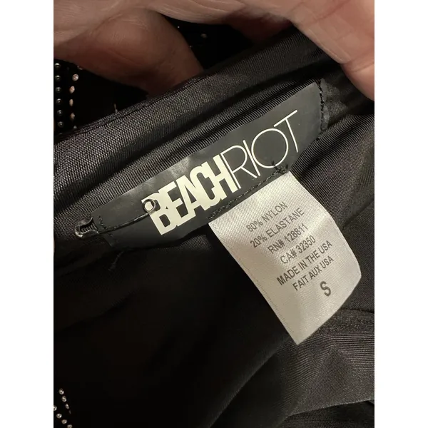 BEACH‎ RIOT BRIDGET EMBELLISHED ONE PIECE SWIMSUIT - BLACK NWOT Size S - Image 9