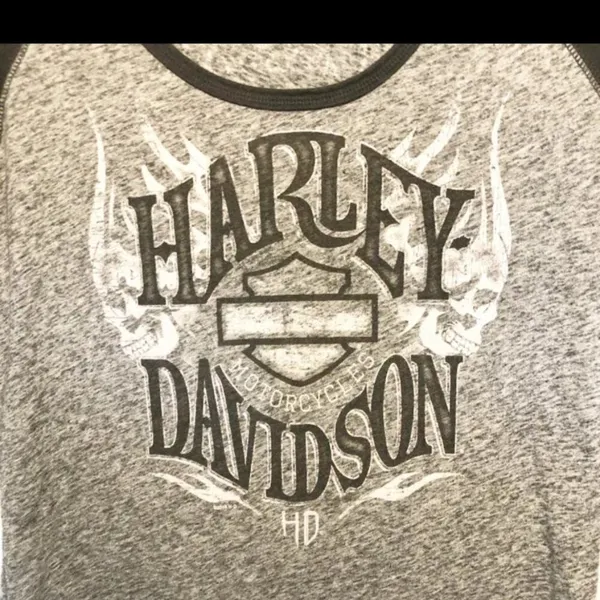 Harley Davidson 3/4 sleeve tee M - Image 3