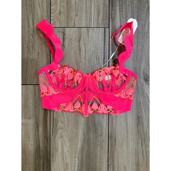NWT For‎ Love & Lemons Graphic Hearts Bustier Sz XS $109 - Image 6