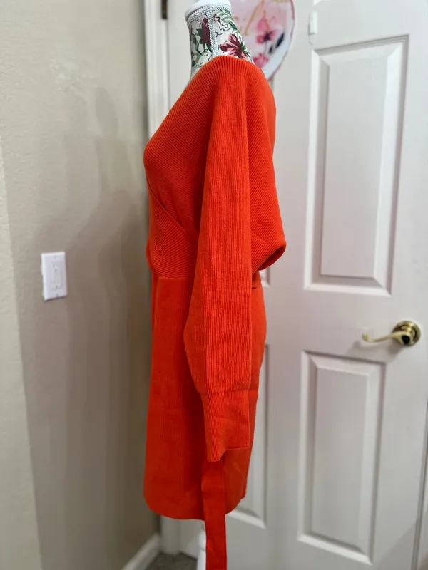 Zesica orange long sleeve dress size XL - Image 6