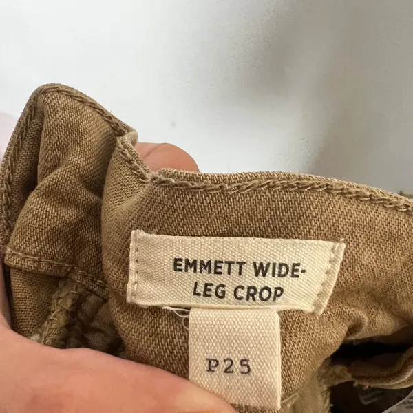 Madewell‎ Emmett Wide-Leg Crop Pants Size 25 Petite Brown - Image 5