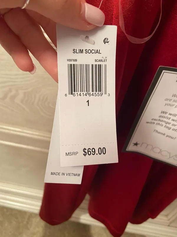 Red Satin Dress Size 0 - Image 4